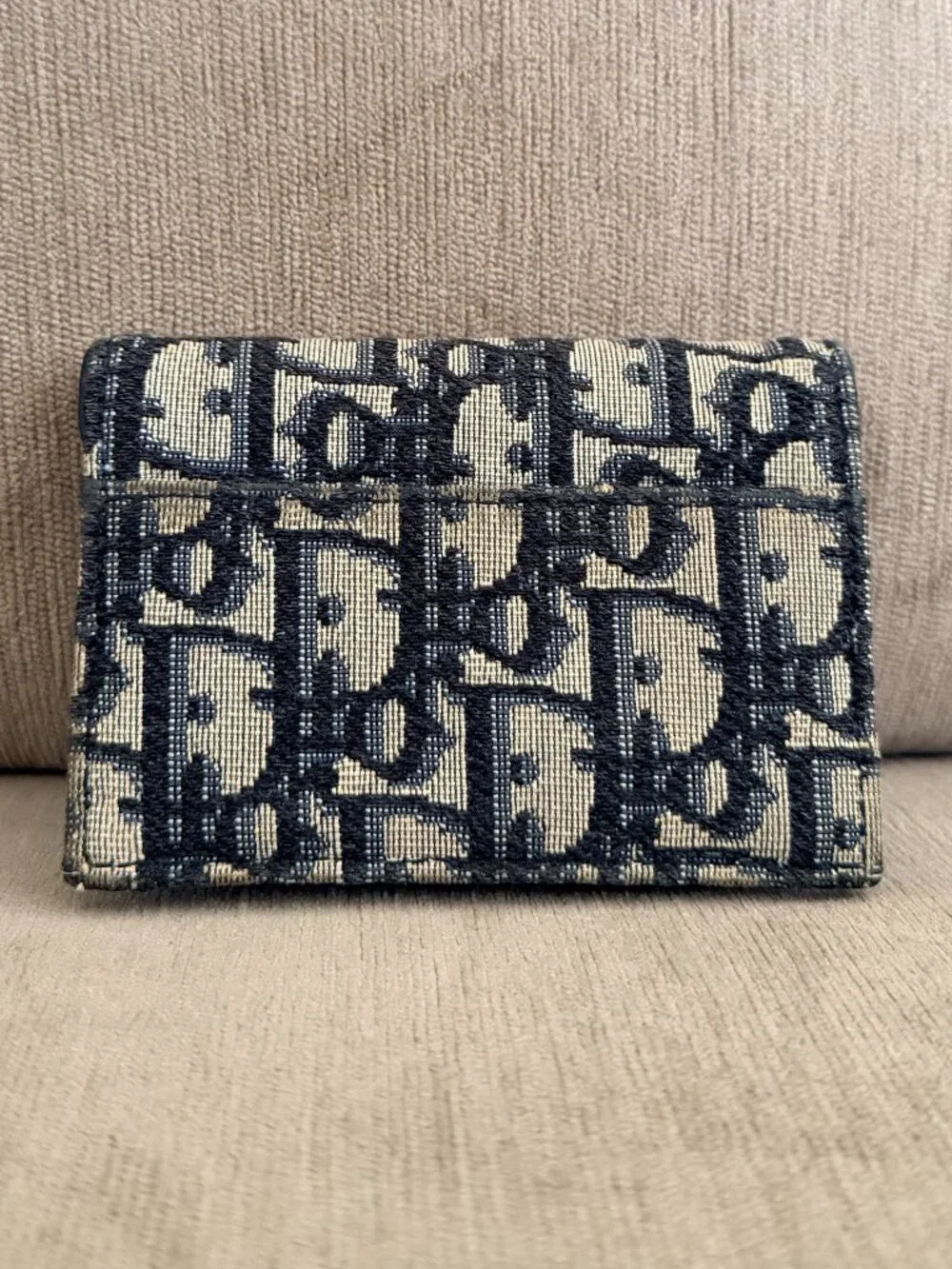 Dior Saddle Oblique Canvas Wallet w D Charm